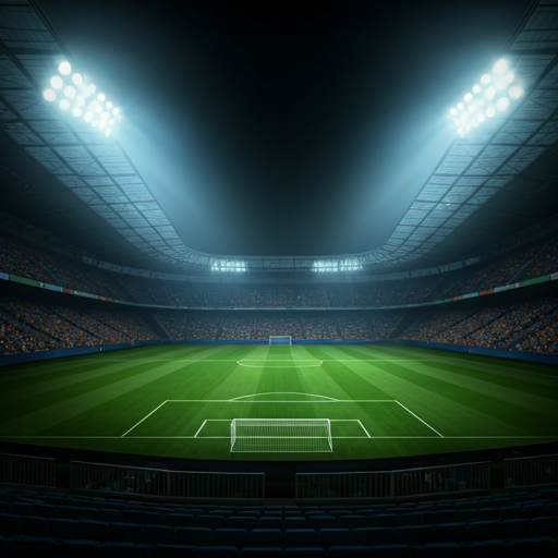 Estádio de futebol à noite